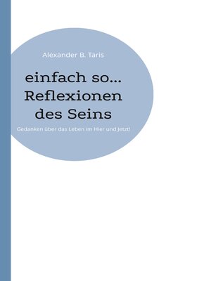 cover image of einfach so... Reflexionen des Seins
